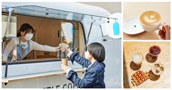エスプレッソマシンを搭載したブルーボトル コーヒートラックのイメージ