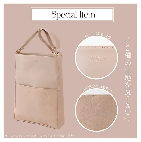 『Her lip to 5th Anniversary Book One Handle Bag ver.』の付録の「ワンハンドルバッグ」の画像