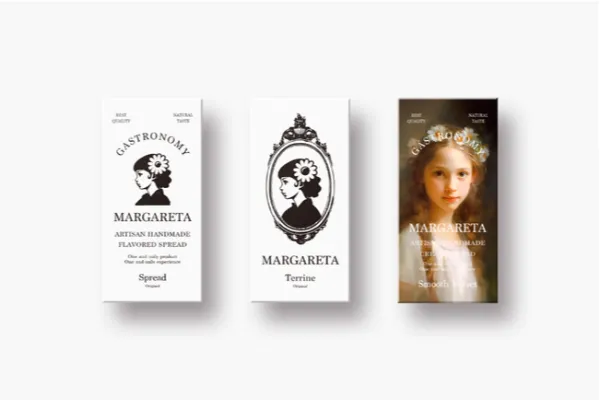 バター専門ブランド「カノーブル」の新ライン「マルガレッタ」のパッケージ