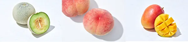 ブランチカフェ「フリッパーズ」の初夏限定「サマーフルーツプレート メロン」に使われる旬のフルーツ3種類