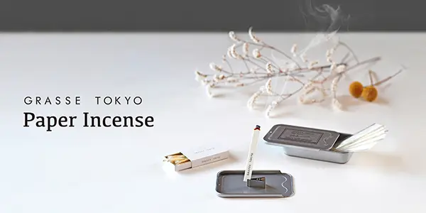 GRASSE TOKYOが展開する紙製のお香「ペーパーインセンス」