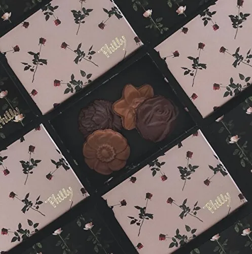 チョコレートブランド「Philly chocolate」の定番アイテム「フラワーチョコレート」ミニ