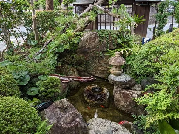 愛知県豊橋市「古民家caféお亀堂」の日本庭園