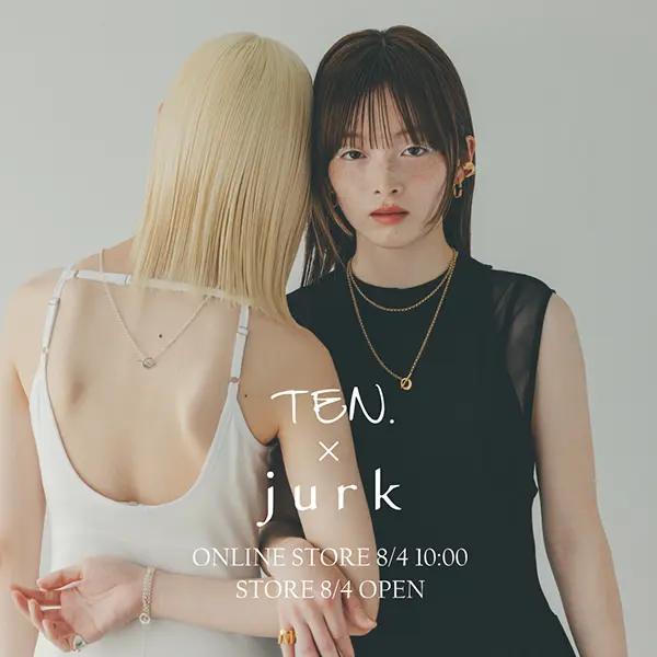 「TEN.×jurk」コラボによるアクセサリー「ループラリエットネックレス」