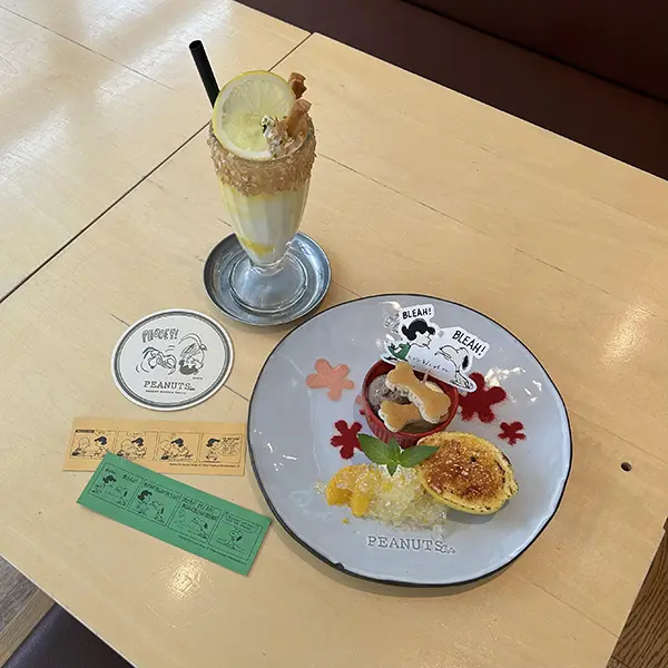 東京・南町田にある美術館「スヌーピーミュージアム」に併設されたカフェのフード