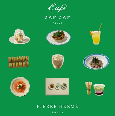 東京「ピエール・エルメ・パリ 青山」に期間限定オープンする「Café DAMDAM」のメニュー