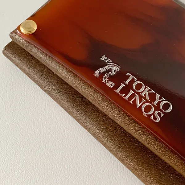 TOKYO LINQSの「acrylic card case - leather edition-」