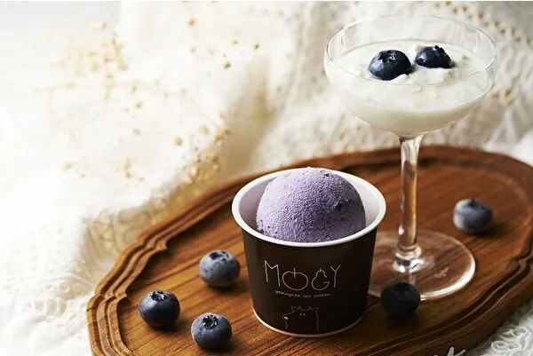 山形発・フルーツアイスクリーム専門店「MOGY」の夏季限定フレーバー「ブルーベリー＆ヨーグルト」