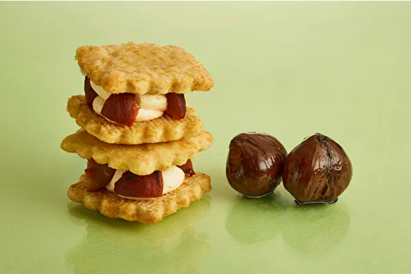 クラフトクッキーブランド「クッキー同盟」の定番クッキーサンド「ハニースコッツサンド/くり」
