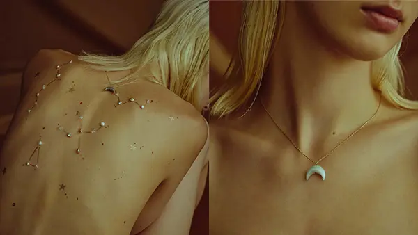 アクセサリーと香りのブランド「ANU（アヌ）」の「moonlight necklace」