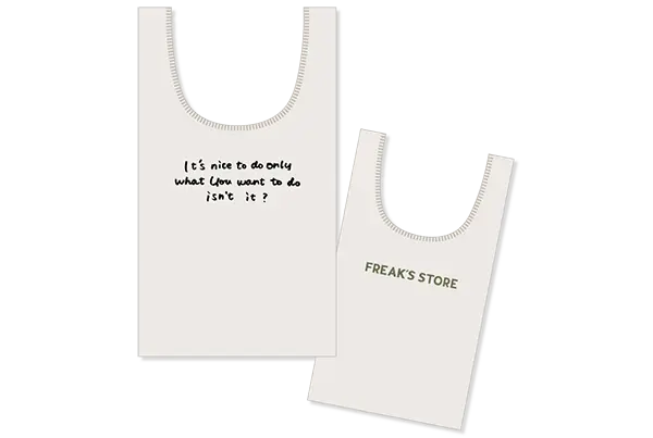FREAK'S STORE＆Freada 玉川高島屋S・C POPUP SHOPのノベルティ「刺繍ロゴ入りトートバッグ」