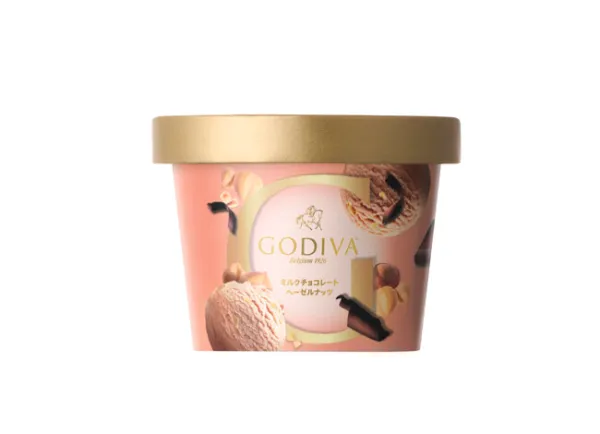 コンビニで買えるGODIVAの「カップアイス」パリパリ食感が楽しめる新作「ミルクチョコレート ヘーゼルナッツ」