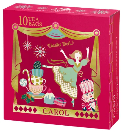 世界のお茶専門店「ルピシア」の2023年クリスマスティー「キャロル 紅茶」デザインBOX