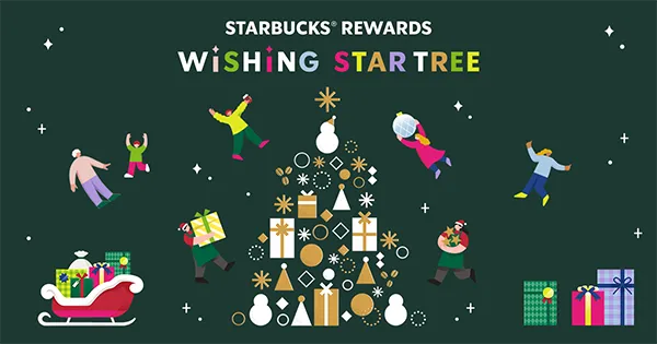 スターバックスの『Wishing STAR Tree』キャンペーンのビジュアル写真