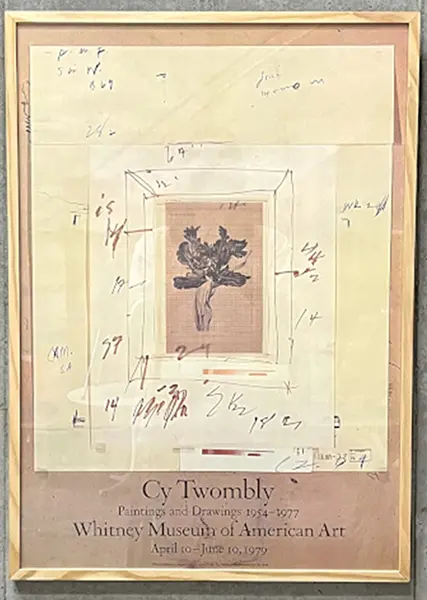 東京・品川のインテリアショップ「Mid-Century MODERN Flagship 品川」の『Vintage Poster Exhibition』で展示販売されるポスター「Cy Twombly Printed ＆ Drawings 1954-1979」