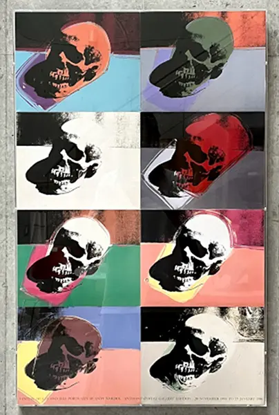 東京・品川のインテリアショップ「Mid-Century MODERN Flagship 品川」の『Vintage Poster Exhibition』で展示販売されるポスター「Vanitas:Skulls and Self Portraits 1976-1986（1995）」