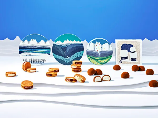 北海道発の冬季限定スイーツブランド「SNOWS」の看板スイーツ「スノーサンド」と「スノーボール」