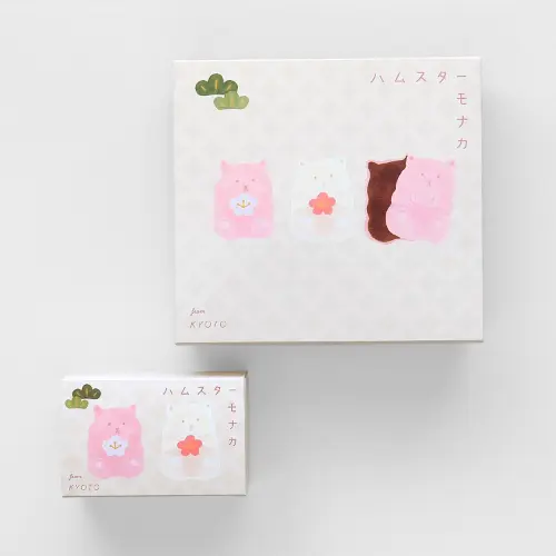 京都発のかわいすぎる和菓子「ハムスターモナカ」季節限定紅白バージョンのパッケージ