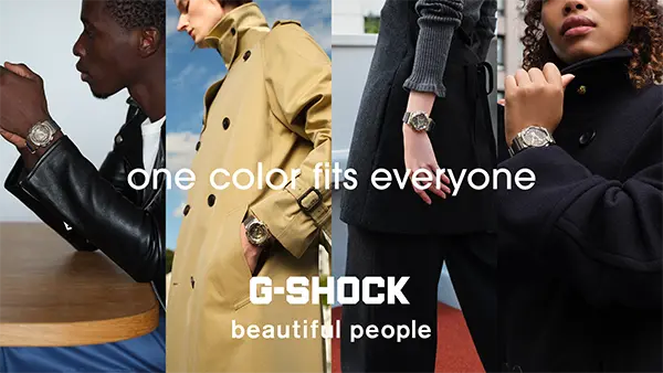 「beautiful people × G-SHOCK」コラボウォッチのイメージビジュアル