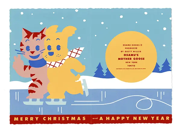 『OSAMU GOODS』の「クリスマスカード DOG＆CAT」
