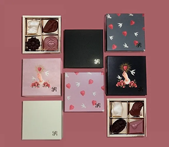 「Philly chocolate」2024バレンタイン限定の新作ボンボンショコラ「Venus Box」と「Hip Box」のパッケージ全6種