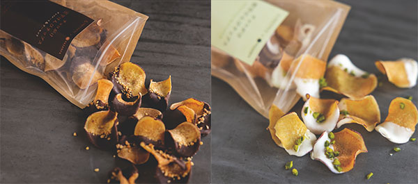 ＆ OIMO TOKYOとSAZANKAのコラボ商品の「チョコがけ 蜜芋けんぴチップス」