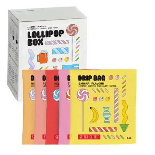 オーストラリア・シドニー発のコーヒーブランド「Stitch Coffee」のロリポップボックスと呼ばれるアソートボックス「Isshu-Kan LOLLIPOP Drip Bags（10packs）」