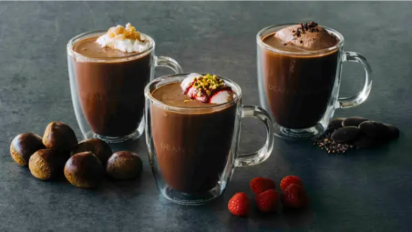 ディーン＆デルーカ初のオリジナルハウスチョコレートを使った新作「ホットチョコレート」3種類