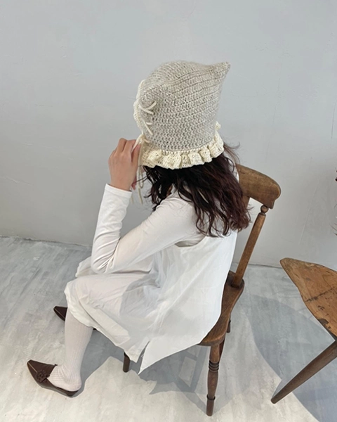編み物ブランド「NITTCOM」の猫耳ニット帽
