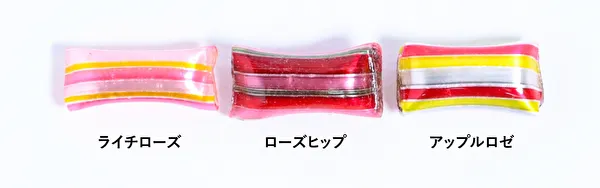 クラフトキャンディ専門店「パパブブレ」のバラをテーマにしたバレンタインアイテム「ローズチョコキャンディミックス　BAG」の3種のキャンディ