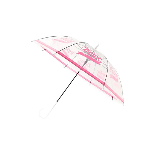 「Ziploc® （ジップロック） × BEAMS COUTURE（ビームスクチュール）」のビニール傘「Ziploc®  Ribbon Umbrella」