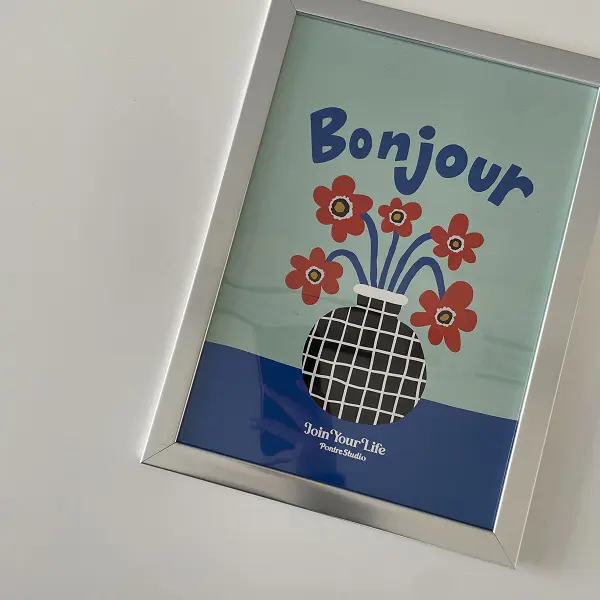 「PontreStudio（ポンレ ストゥディオ）」のポスター『♯017 BONJOUR FLOWERS POSTER』