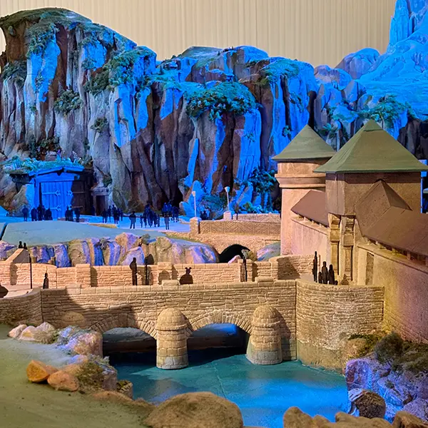 東京ディズニーシー「ファンタジースプリングス」の「フローズンキングダム」の模型