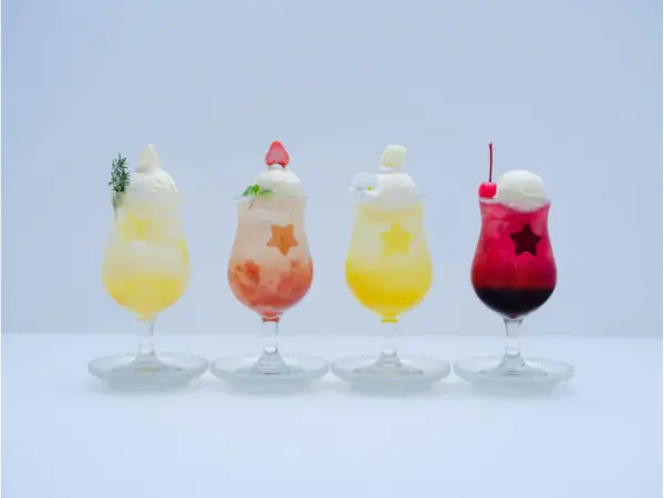 東京・表参道に1週間限定でオープンする「アヲハタフルーツパーラー」の「いちごクリームソーダ」4種類
