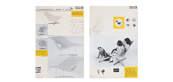 ミュージアムショップ「MoMA Design Store」の『Eames Office Pop-Up』で販売される「La Chaise Entry Panels ポスター」