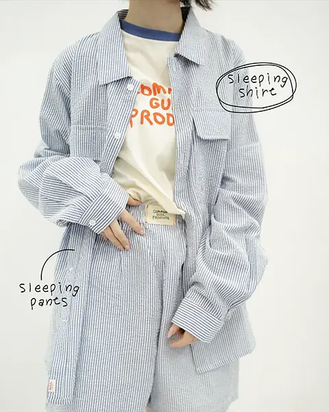 「GULL」の「sleeping shirt」「sleeping pants」