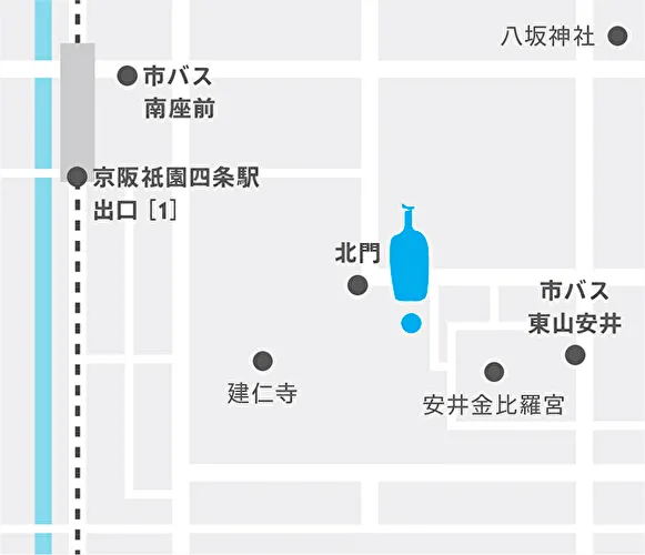 京都・建仁寺に期間限定でオープンする「ブルーボトル コーヒートラック」のマップ