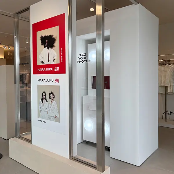 東京の「H&M 原宿店」に期間限定で登場するフォトブース