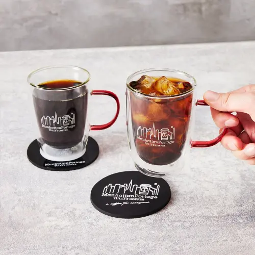 タリーズコーヒー×マンハッタンポーテージのコラボ第2弾アイテム「ダブルグラス」と「ラバーコースター」