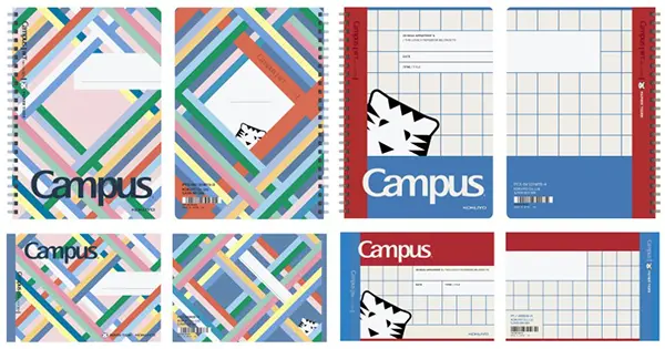 「Campus（キャンパス）＋PAPIER TIGRE（パピエ ティグル）」のコラボレーションノート『RUBAN（リュバン）』と『ADMIN』