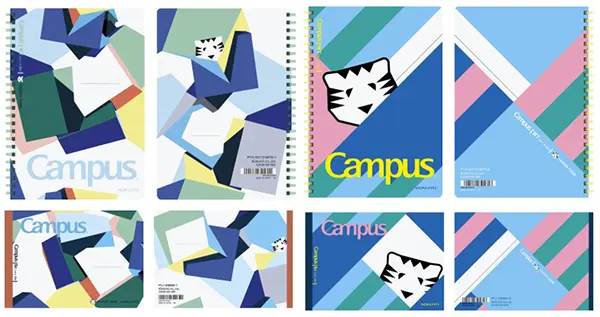 「Campus（キャンパス）＋PAPIER TIGRE（パピエ ティグル）」のコラボレーションノート『PYRITE（パイライト）』と『CAMPUS AVEC TIGRE（キャンパスアベックティグル）』