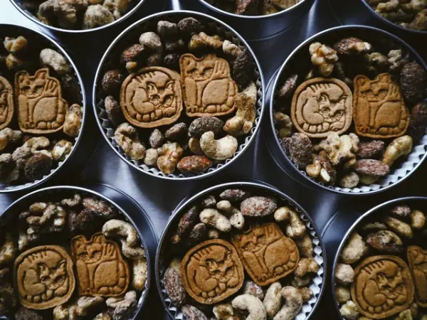 身体にやさしい焼き菓子ブランド「A’bake」の伊勢丹新宿店限定クッキー缶「ねこたちのお砂場会議缶」