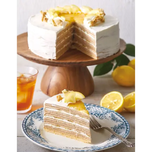アフタヌーンティー・ラブアンドテーブルの夏限定ミルクレープの新作「レモンとアールグレイのミルクレープ」