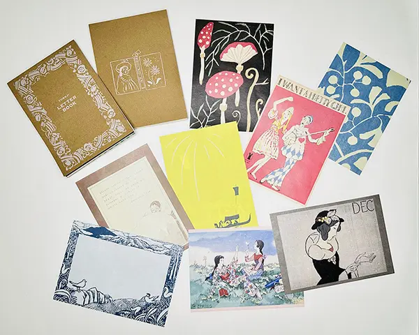 東京都庭園美術館で開催される「生誕140年 YUMEJI展 大正浪漫と新しい世界」の箱入り図録のレターブック