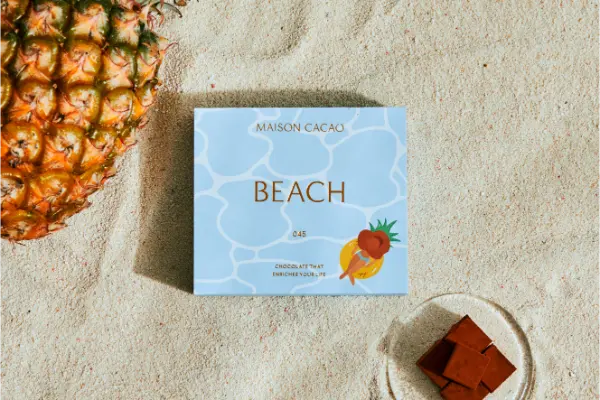 鎌倉「MAISON CACAO」2024サマーコレクション『BEACH』の「アロマ生チョコレート  BEACH」