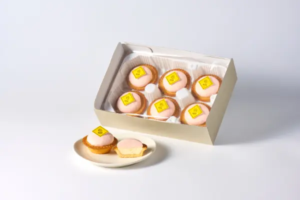 焼きたてチーズタルト専門店「BAKE CHEESE TART」のオンラインショップ限定「フロマージュタルト6P BOX（ピーチ）」