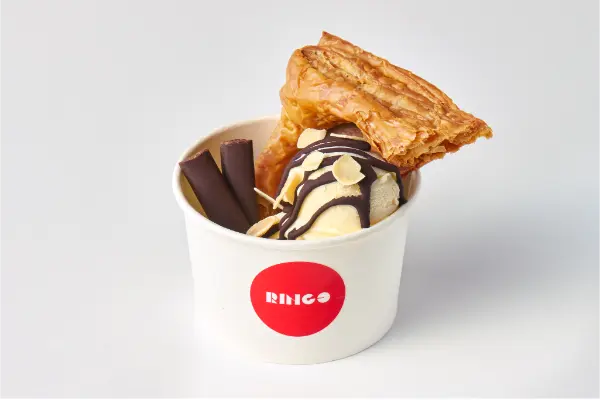焼きたてカスタードアップルパイ専門店「RINGO」夏限定のカップデザート「アイスパイサンデー（チョコレート）」