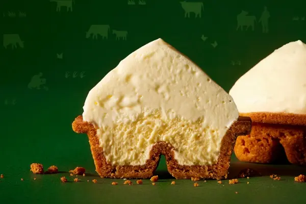 生チーズケーキ「チーズワンダー」W型の断面イメージ
