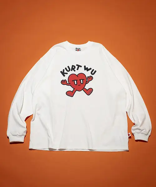 「Kurt Wu × FREAK’S」の「front heart  Long sleeve T-shirt」