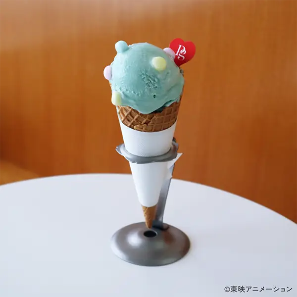 「precure genic × BIG BABY ICE CREAM」コラボレーションダイナーの「ポルンミントアイス（ミント味）」